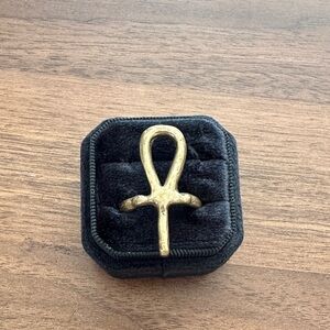 Brass Ankh Ring